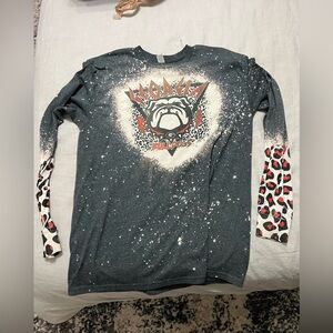 Long sleeve Georgia Bulldogs  distressed shirt